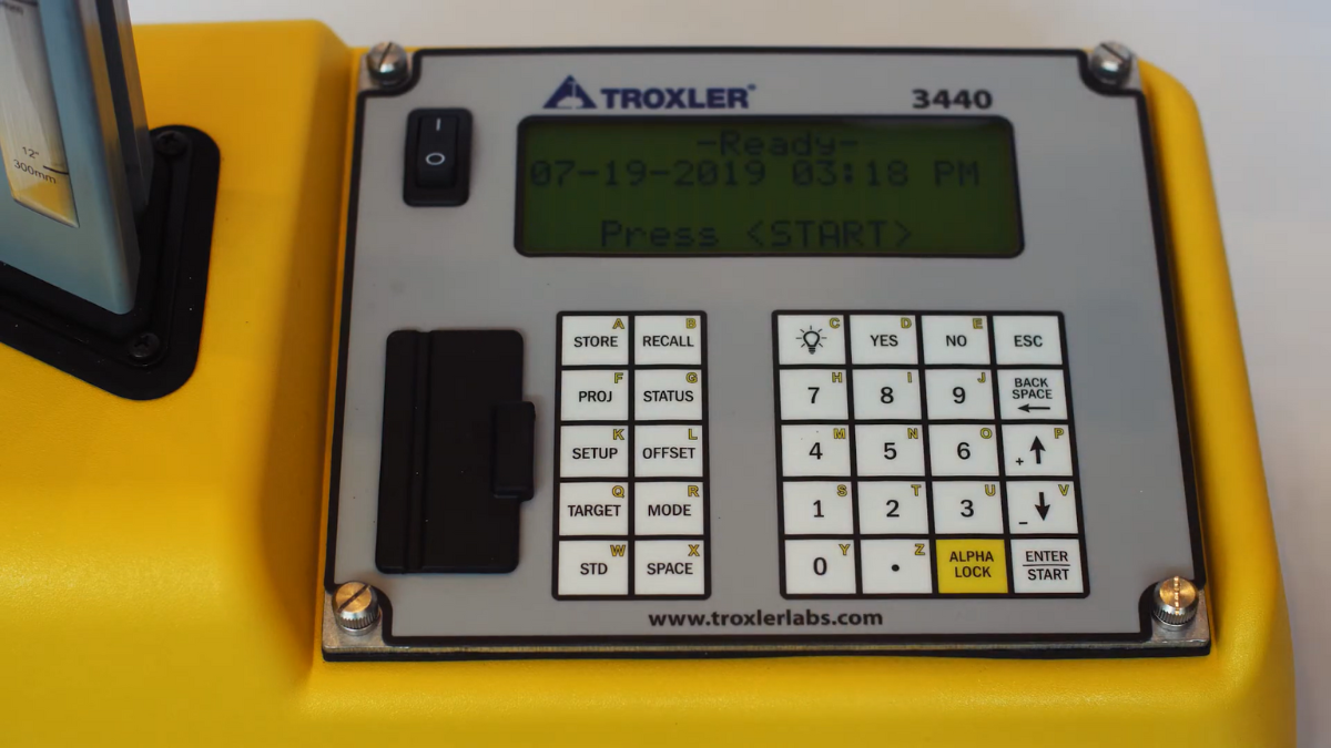 Troxler RoadReader rugged design and data logging