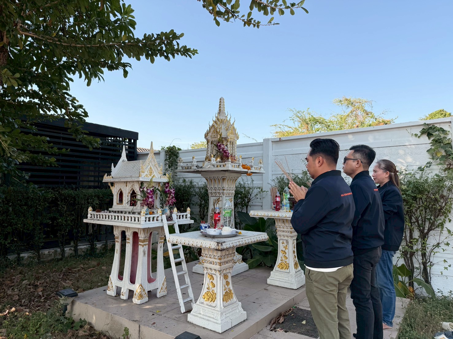 Monk anointing company sign