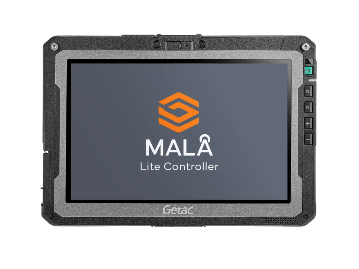 Lite Controller on Getac ZX-10, front view